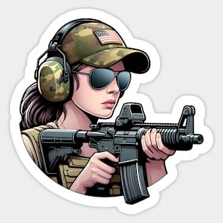 Tactical Girl Sticker